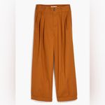 Madewell Double Front Pleated Wide-Leg Crop Pants in Burnt Sienna Size 2 Photo 6