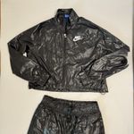 Nike Sportswear Swoosh Black windbreaker 2 Piece tracksuit Set Womens Size M Photo 1
