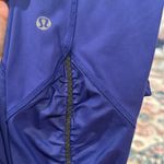Lululemon PURPLE REFLECTIVE SHIRRED RUCHED ANKLE CAPRI LEGGINGS 4 Photo 2