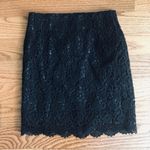 Answer Made in Korea Lace Scalloped Hem Black Pencil Mini Skirt Women’s Size S Photo 5
