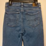 American Eagle - Super Hi-Rise Flare Jeans Large Front Thigh Pockets Size 8 SHORT Photo 5