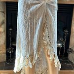 Boho Twist Skirt With Tassels Ivory M Tan Size M Photo 3