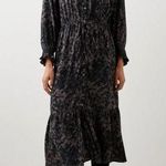 Rails  Cece Long Sleeve Midi Shirt Dress In Charcoal Tortoise Women’s Size XS Photo 2