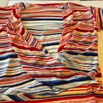 Sunny Leigh Sunny‎ Leigh Woman crossover sheer striped red white blue blouse size 3X Photo 5