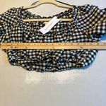Topshop Petite Gingham Check Crop Top Bell Sleeve US 4 UK 8 Photo 5