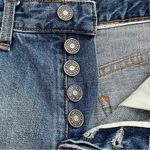 Free People Rock Denim Uptown Short Size 26 Button Fly Jean Shorts Raw Hem Photo 8