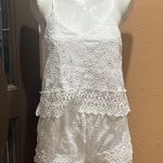 J.O.A. white lace open back romper Photo 2