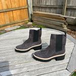 Open Edit Mya Lug Sole Chelsea Women Boots Grey Anthracite Size 11 Photo 5