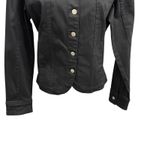 Live a Little Live‎ a Little Black Stretch Button Front Jacket Small Collared Fitted Photo 3