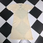 Vintage 70s Miss Joni of California Pastel Yellow Floral Appliqué Knit Dress szL Size L Photo 1