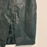 Flawless Elegant Green Pencil Skirt with Asymmetrical Front Zipper Photo 1