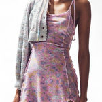 Love Shack Fancy Floral Fletcher Mini Dress Misty Lilac Size M Photo 0