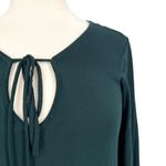 Michael Stars Keyhole Flounce Dress Dark Green Size XS Photo 3