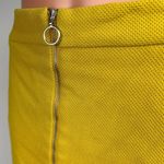 Promod Mustard Yellow Zip Front Pencil Straight Mini Athletic Golf Skirt Size 8 Photo 3