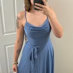 JJ's House Slate Blue Maxi Formal Dress Photo 2