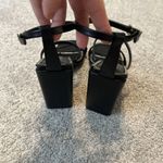 Lulus Black High Heels Shoes Mabie Black Ankle Strap High Heel Sandals Size 10 Photo 1