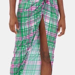 Revolve  Plush Plaid Sarong Skirt(Size Medium) Photo 0