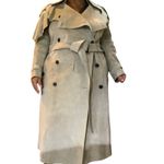 Burberry  Kyrewood Suede Trench Coat Size Large Photo 1