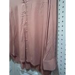 JustFab Dusty Rose Long Sleeve Collared Button Down Shirt Top M Photo 3