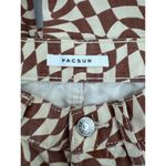 PacSun Rare  Eco Trippy Checker Ultra High Waisted Slim Fit size 24 brown cream Photo 2