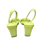 Abound ‎ Sandals Size 5.5 Ryleigh Green Braided Open Square Toe Heels Photo 6