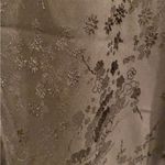 ZARA NWT dark hunter green satin embroidered floral print satin maxi slip dress Photo 14