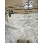 Ann Taylor LOFT Modern White Denim Frayed Hem Shorts Size 6 Photo 1
