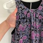 Joie  Everla Floral Dress Black Blue Purple Floral Snakeskin Sleeveless Mini S Photo 5