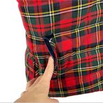 J.Crew Tartan Plaid Mountain Puffer Velvet Trim Vest Red Green Size Small H2712 Photo 3