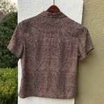 Crazy Horse Liz Claiborne Patterned Woman’s Button Down Shirt Brown Photo 4