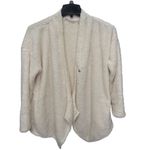 Soft Surroundings Sherpa Cream Fleece Oversized Wrap Cardigan Size L Photo 5