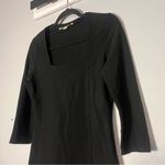 Boston Proper  Blouse Square Neck 3/4 Sleeve Top Black Size Medium Photo 3