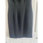 Maggy London Maggy‎ London Women's 4 Black Sheath Dress Ruffle Cocktail Event Formal Career Photo 2