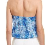 Ramy Brook  MYKONOS LEOPARD/BLUE COMBO Printed Yanni Top NWT L Photo 1