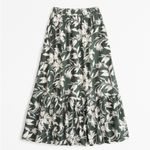Abercrombie & Fitch Green and White Flora Maxi Skirt (Part of matching set) Photo 0