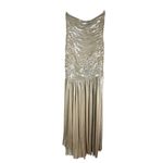 Retrofête RETROFETE Josie Metallic Maxi Strapless Gown Champagne Medium Photo 2
