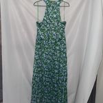 SCOOP WO SIZE XXL (20)Green and Blue floralPatterned Halter Dress pleated skirt Green Photo 11