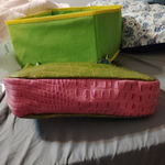 KurtMen Y2K Western Bling Purse Faux Croc Leather Turquoise Cross Cowgirl Design Green Photo 2