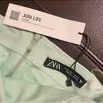 ZARA WOMAN'S RUCHED MINI SKIRT MINT Photo 6