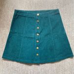 Wishlist Teal Corduroy Skirt Photo 0