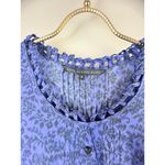 Betty Jackson Black Blue Purple Tied Floral Top Photo 3