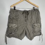 Free People Moon Bay Utility Parachute Shorts Festival L Washed Army Green Photo 2