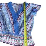 Gypsies & Moondust  Women's M Floral Lace V-Neck Boho Blouse Top Photo 5