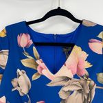 Adrianna Papell  Women's Blue Tulip Print‎ Scalloped Flounce Hem Dress Size US 6 Photo 7