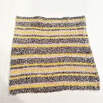 Urban Outfitters Aster Fuzzy Striped Boho Mini Skirt Women's Medium Yellow Y2K Photo 9