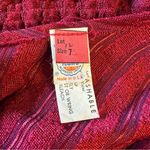 70’s Vintage Ruby Drape Neck Midi Dress Velvet Stripe Red Size XS Photo 9