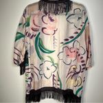 Victoria's Secret  Purple and Cream floral silk Kimono size S Photo 2