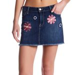 Genetic Denim new  ☻ Festival Flower Patch Denim Jeans Skirt ☻ Studio City ☻ 25 Photo 2