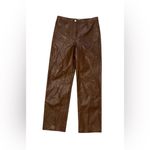 Aritzia NWT  Wilfred The Melina Pant Vegan Leather Pants Dark Brown Sz 10 Photo 1