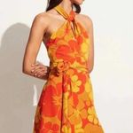 Faithfull the Brand  Odette Tropical Print Mini Halter Dress Photo 1